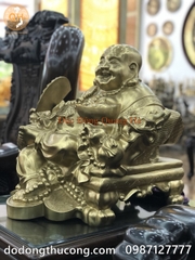TƯỢNG THẦN TÀI ĐỒNG VÀNG CATTUT CAO 60CM