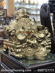 TƯỢNG THẦN TÀI ĐỒNG VÀNG CATTUT CAO 60CM