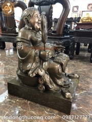 TƯỢNG THẦN TÀI ĐỒNG ĐỎ CAO 90CM