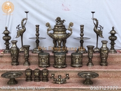 BỘ ĐỈNH ĐỒNG ĐỎ 50 KHẢM NGŨ SẮC VÀ PHỤ KIÊN