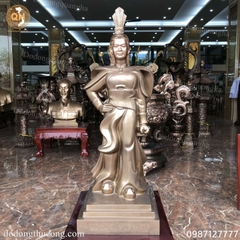 TƯỢNG NỮ TƯỚNG LÊ CHÂN ĐỒNG ĐỎ CAO 90CM