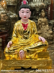 TƯỢNG PHẬT TAM TÒA THÁNH MẪU CAO 90CM MẠ VÀNG 24K