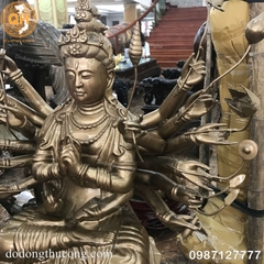 TƯỢNG PHẬT CHUẨN ĐỀ ĐỒNG ĐỎ CAO 60CM
