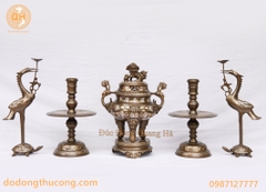 BỘ ĐỈNH NGŨ SỰ ĐỒNG ĐỎ 50 KHẢM TAM KHÍ VÀ PHỤ KIỆN