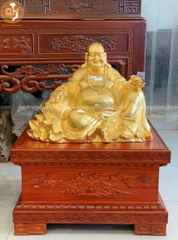 TƯỢNG DI LẠC DỰA BỊ THẾP VÀNG 9999