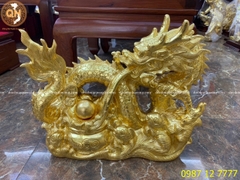 TƯỢNG RỒNG NHẢ NGỌC THẾP VÀNG 9999