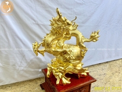 TƯỢNG RỒNG ĐỊA CẦU THẾP VÀNG 9999
