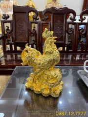 TƯỢNG GÀ NGẬM GIẢI TIỀN MẠ VÀNG