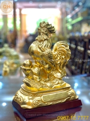 TƯỢNG GÀ NGỌC THẾP VÀNG 9999
