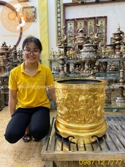 BÁT HƯƠNG ĐỒNG ĐỎ THẾP VÀNG 9999