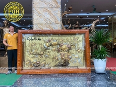 TRANH VINH HOA PHÚ QUÝ BẰNG ĐỒNG KÍCH THƯỚC 2,55M