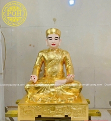 TƯỢNG ÔNG HOÀNG BẢY CAO 80CM ĐÚC ĐỒNG ĐỎ THIẾP VÀNG 9999