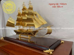 THUYỀN BUỒM MẠ VÀNG 24K KT 1MX65CM