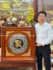 CHỮ TÂM KHẢM NGŨ SẮC ĐƯỜNG KÍNH 50CM