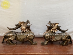 TỲ HƯU ĐÚC ĐỒNG ĐỎ NGANG 28X38CM