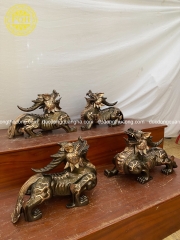 TỲ HƯU ĐÚC ĐỒNG ĐỎ NGANG 28X38CM