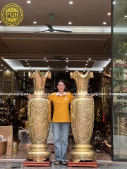 LỌ LỘC BÌNH TỨ QUÝ ĐỒNG VÀNG 1M72