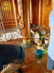 ỐP CỘT NHÀ BẰNG ĐỒNG