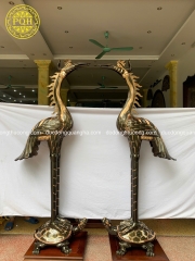 ĐÔI HẠC ĐỒNG ĐỎ CẠO MÀU 2m2
