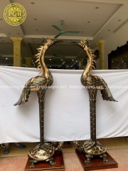 ĐÔI HẠC ĐỒNG ĐỎ CẠO MÀU 2m2