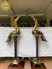 ĐÔI HẠC ĐỒNG ĐỎ CẠO MÀU 2m2