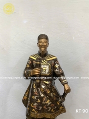 TƯỢNG TRẦN HƯNG ĐẠO KHẢM NGŨ SẮC CAO 90CM