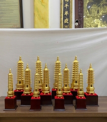 Tháp Văn Xương bằng đồng mạ vàng 24k