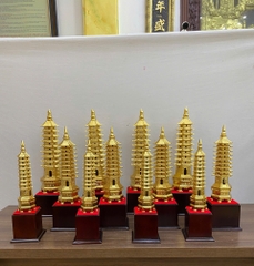 Tháp Văn Xương bằng đồng mạ vàng 24k
