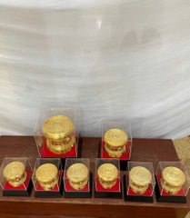 QUẢ TRỐNG ĐỒNG ĐƯỜNG KÍNH 25CM MẠ VÀNG 24K
