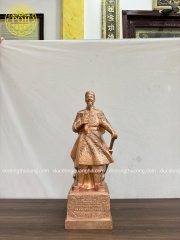 TƯỢNG TRẦN HƯNG ĐẠO CAO 60CM ĐỒNG ĐỎ