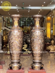 lộc bình cao 1m75 khảm ngũ sắc