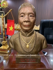 Tượng truyền thần đồng đỏ làm màu cao 48