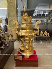 Đỉnh tai mây  cao 1.5m dát vàng 9999