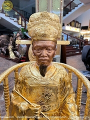 Cụ tổ đúc đồng đỏ dát vàng 9999