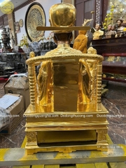 Cụ tổ đúc đồng đỏ dát vàng 9999