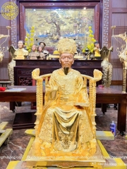 Cụ tổ đúc đồng đỏ dát vàng 9999