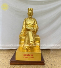 TƯỢNG CHU VĂN AN DÁT VÀNG 9999 CAO 1M1
