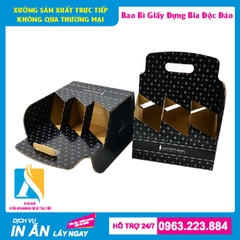 Hộp giấy đựng bia được thiết kế đẹp xách 6 chai, 4 chai, 2 chai