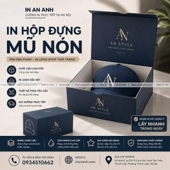 In Hộp Đựng Mũ Nón - Tôn Sản Phẩm, In Logo Shop Thời Trang