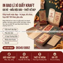 In Bao Lì Xì Giấy Kraft Giá Rẻ Thiết Kế Mẫu Độc Đáo Đẹp