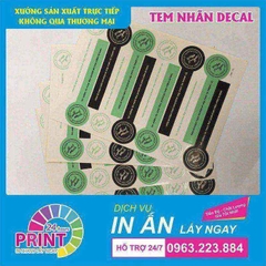 Bảng Giá In Tem Nhãn Mác