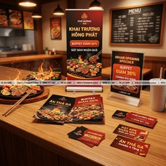 Gói In Trọn Bộ Khai Trương - Tờ Rơi + Standee + Name Card + Banner