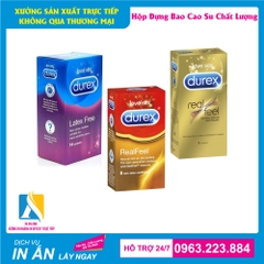 Hộp giấy đựng bao su được thiết kế và in ấn chất lượng, sang trọng nhất.