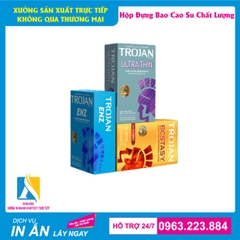 Hộp giấy đựng bao su được thiết kế và in ấn chất lượng, sang trọng nhất.