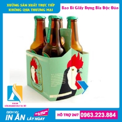 Hộp giấy đựng bia được thiết kế đẹp xách 6 chai, 4 chai, 2 chai