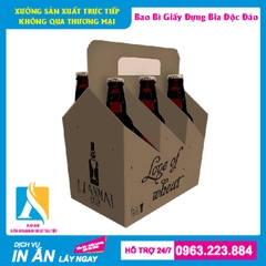 Hộp giấy đựng bia được thiết kế đẹp xách 6 chai, 4 chai, 2 chai