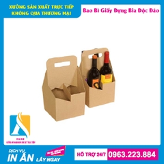 Hộp giấy đựng bia được thiết kế đẹp xách 6 chai, 4 chai, 2 chai