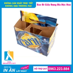 Hộp giấy đựng bia được thiết kế đẹp xách 6 chai, 4 chai, 2 chai