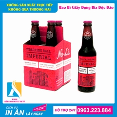 Hộp giấy đựng bia được thiết kế đẹp xách 6 chai, 4 chai, 2 chai