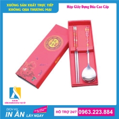 In hộp giấy đựng đũa cao cấp, hàng xuất khẩu, thiết kế và in ấn công nghệ cao cấp